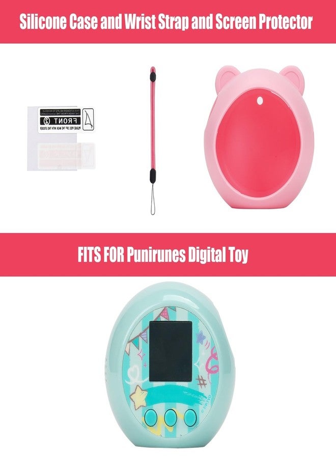 YouKnow Silicone Case Compatible with Punirunes Interactive Digital Toy, Protective Skin Sleeve for Punirunes Virtual Electronic Pets Accessories (Case Only) (Pink) - Image 2